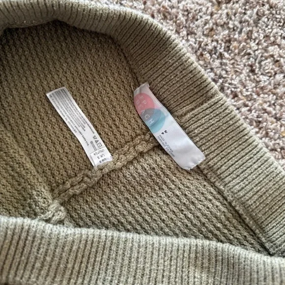 Free People Beach Hailee Sweater Wide Leg Pants in Dried Moss size Small - Picture 7 of 12